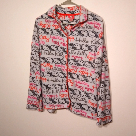Hello Kitty Other - Hello Kitty sz XL button down pj top